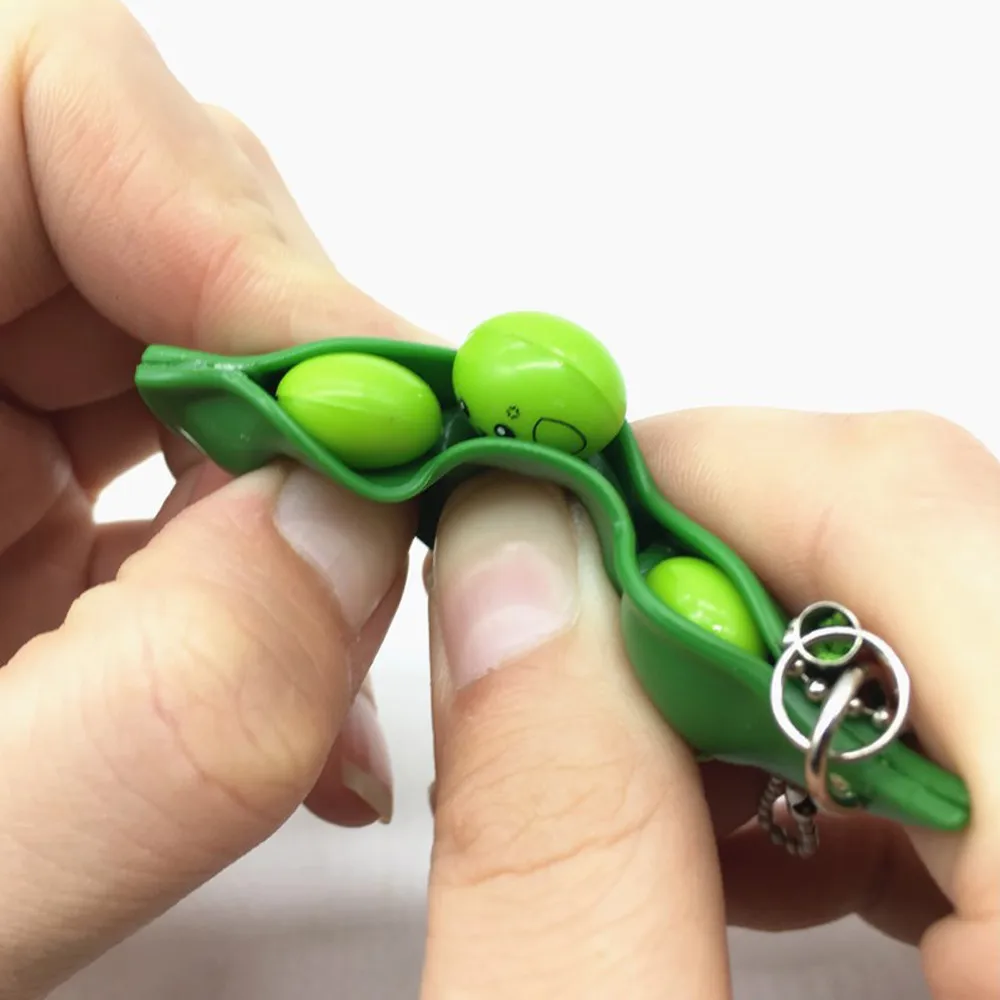 

сквии Green Peas Squishy Squeeze Bean Toy AntiStress Squishies Toys анисѬесс Keychain Improve Focus Toy мягкие игѬђки